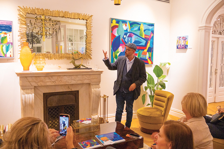 Tárlatvezetés Soós Nóra és Győri Márton kiállítása a Villa11-ben.