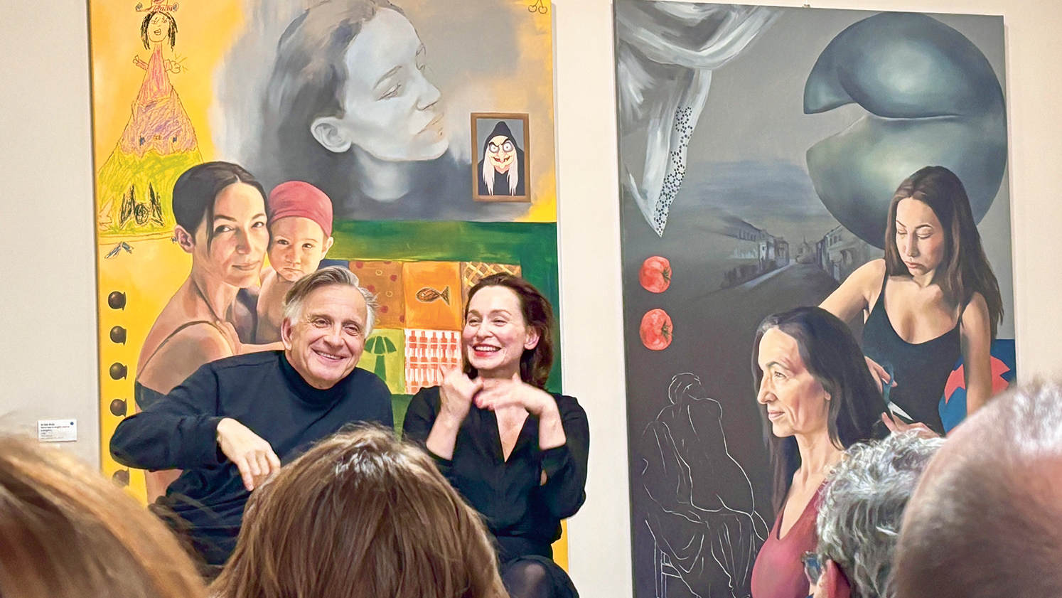 Hámori Gabriella színművésznő és régi barátja, kollégája, Mácsai Pál.